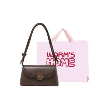 Worm's Home PU Shoulder Bag Crossbody Bag Regular Women's Brown