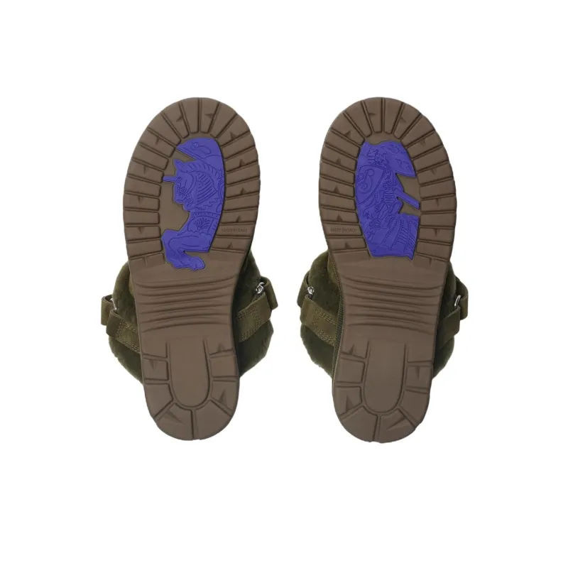Burberry Wrap toe Slippers Women's Dark Green-5