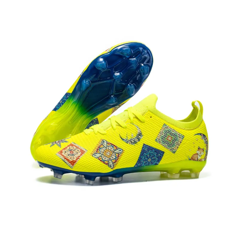 Saibi Slip Resistant, Abrasion Resistant, Waterproof Coverage Competition Training Multi Surface TF Soccer Shoes Unisex-58