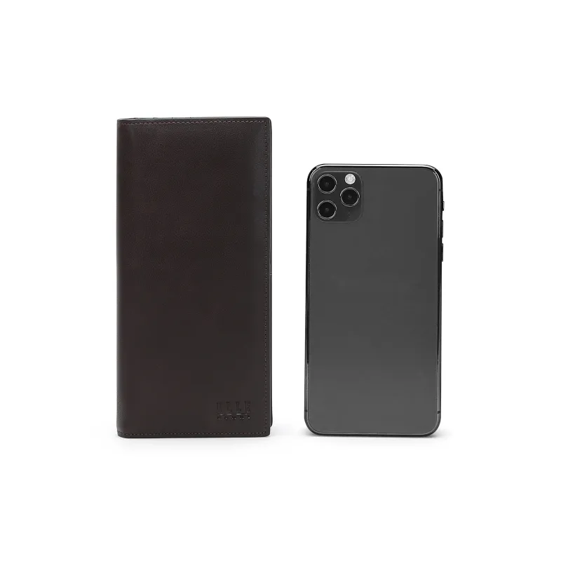 ELLE HOMME Top Grain Cow Leather Wallets Trumpets Men's Coffee-5
