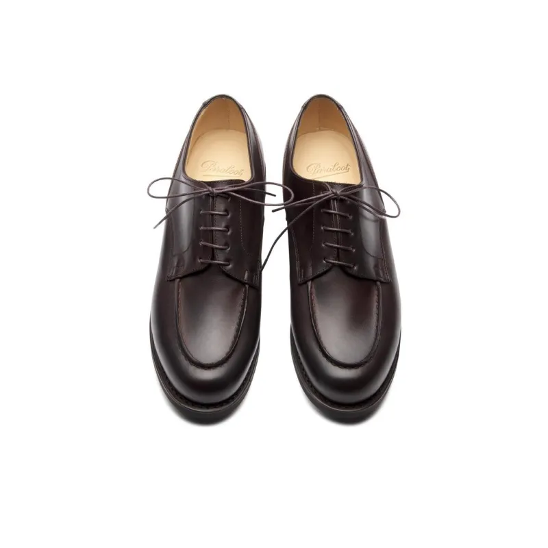 Paraboot Chambord Dress Shoes Men's Dark Brown-4
