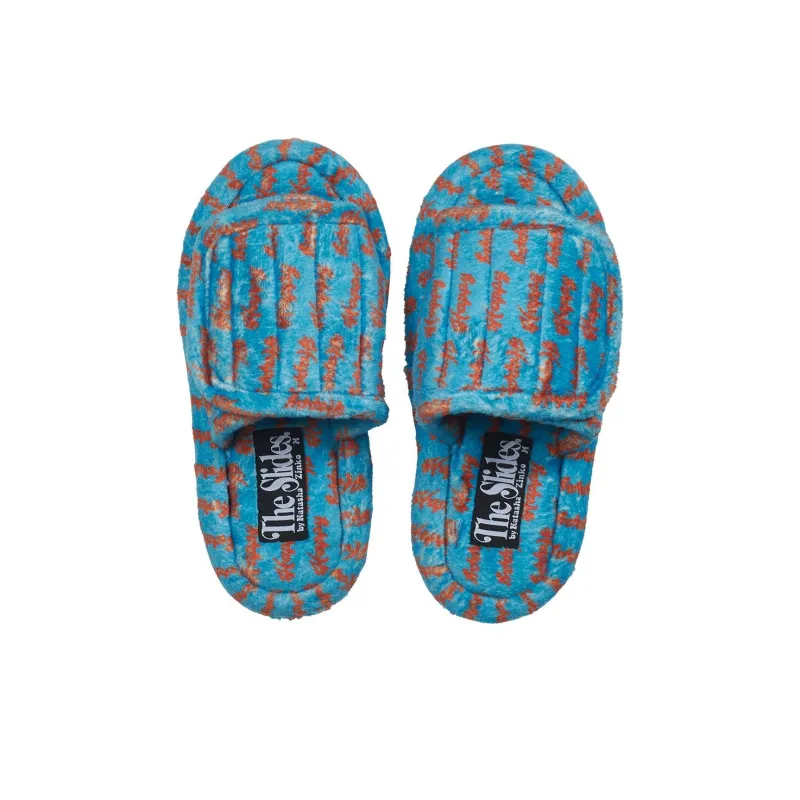 NATASHA ZINKO Slide Slippers Women's Blue-3