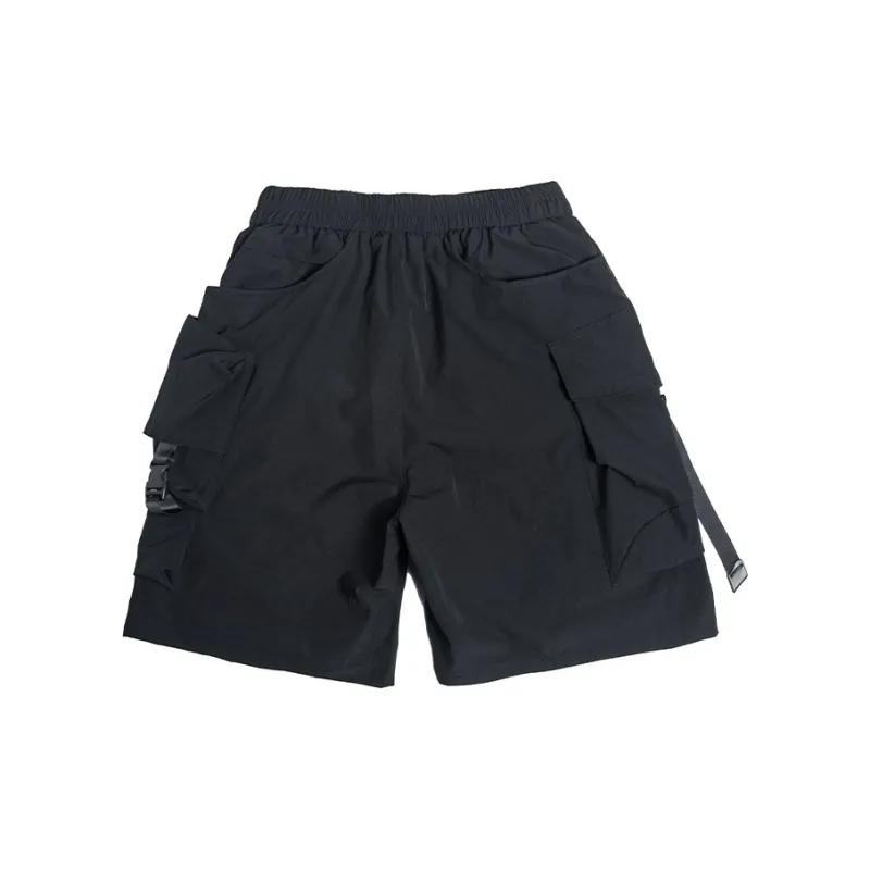 AOGZ Cargo Shorts Unisex Black-1