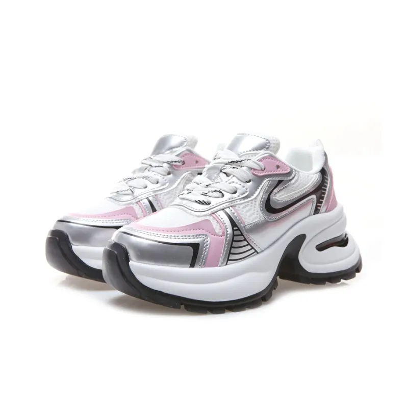 VAEL Cushioning Anti-Slip Wear-Resistant Breathable Lightweight Height Increasing Low-Top Chunky Sneakers Women's-7