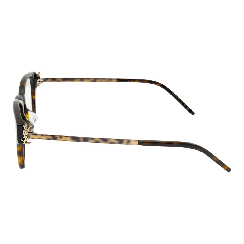 SAINT LAURENT Plate Frame Irregular Shape Eyeglass Frames Women's Tortoiseshell-2