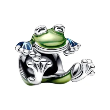 Pandora Enamel, Sterling Silver Pendants Women's Green