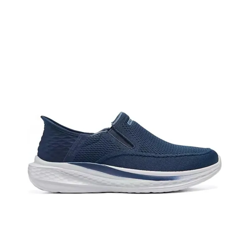 Skechers Delson 3.0 Breathable Support Lightweight Height Increasing Low Top Casual Shoes Men's Blue-1