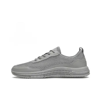 AUSFAMDS Casual Shoes Men Low Top Black/Gray