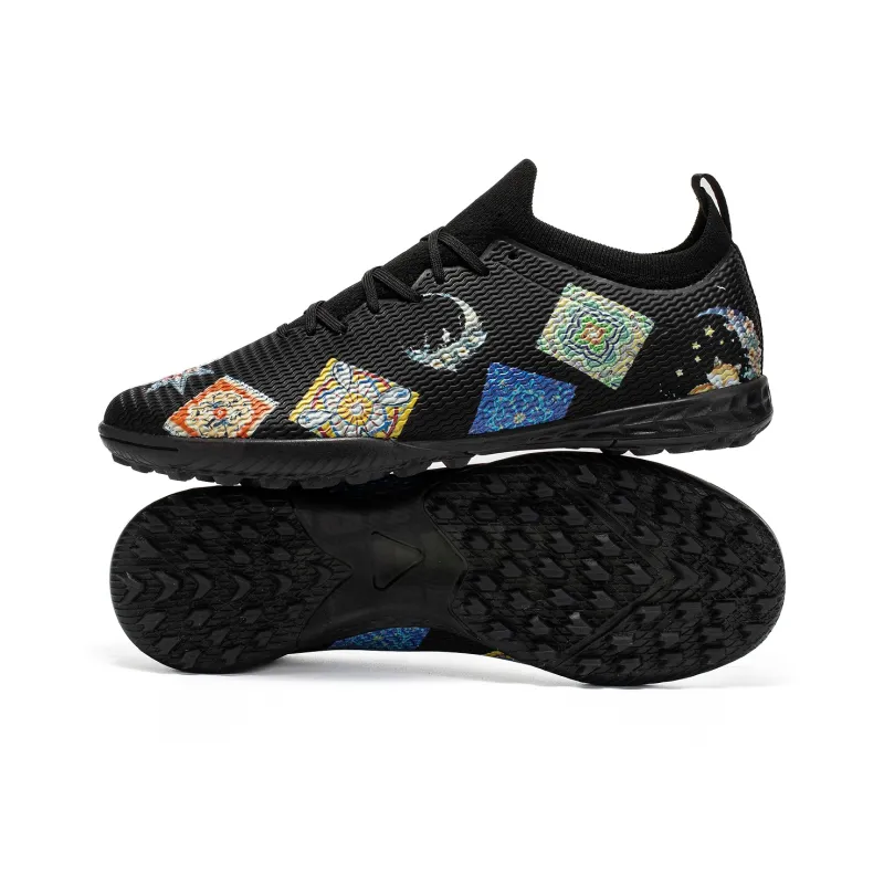 Saibi Slip Resistant, Abrasion Resistant, Waterproof Coverage Competition Training Multi Surface TF Soccer Shoes Unisex-20