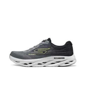 Skechers WOMEN'S GO Series Wear Resistant Low Top Running Shoes Men's Black Gray
