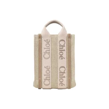 Chloe Ribbon Linen Shoulder Bag, Crossbody Bag, Handbag Mini Women's Light Pink