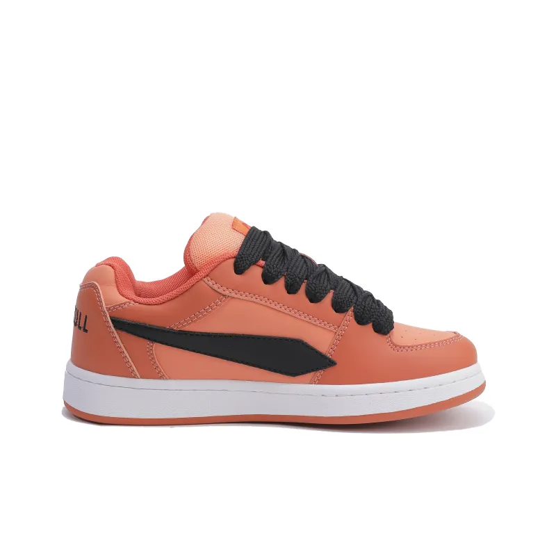 GLO BULL Skateboard Shoes Unisex Low Top Orange Black-1
