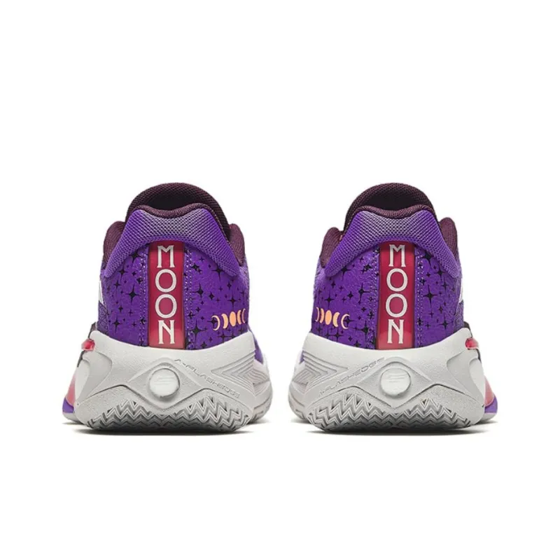 Anta Anti Slip And Wear Resistant Support Low Top Basketball Shoes Men's Noya Purple-3