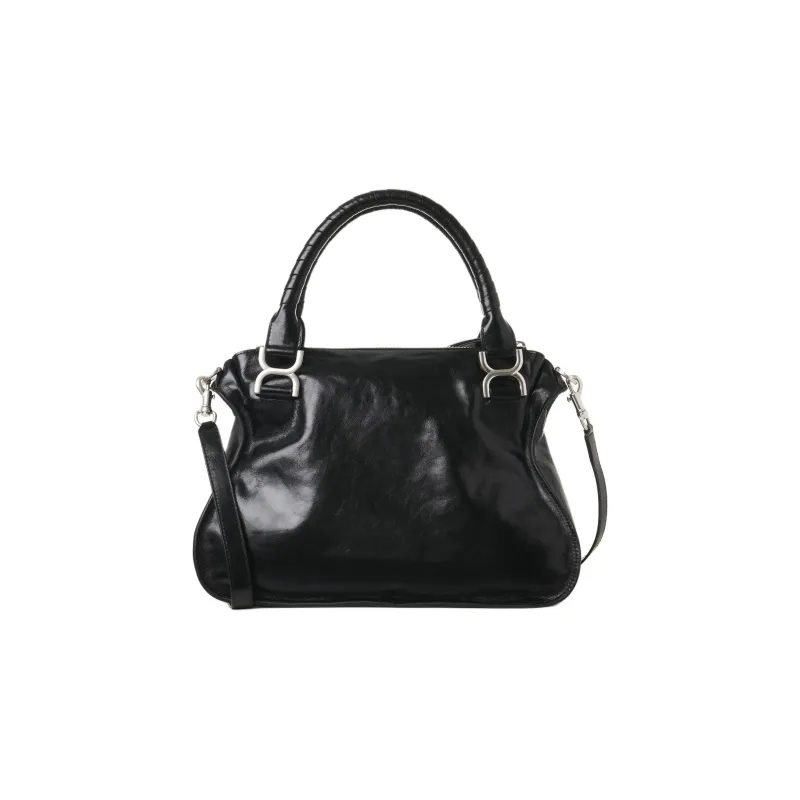 Chloe Calfskin Shoulder Bag Crossbody Bag Handbag Regular Women's Black-1