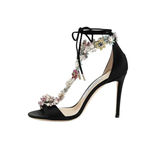 Jimmy Choo Reign Strap Sandals 10cm Women's Black