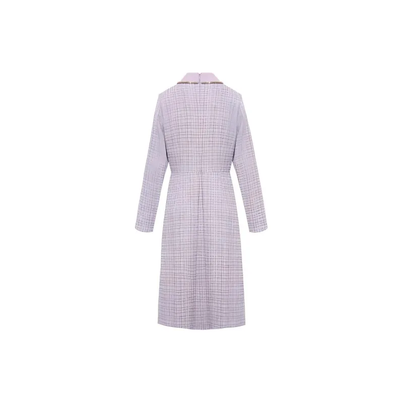 BBLLUUEE Long Sleeved Dresses Women's Mist Purple-1