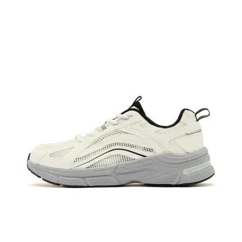 QIAODAN Cushioning Wear Resistant Low Top Running Shoes Men's Gray White