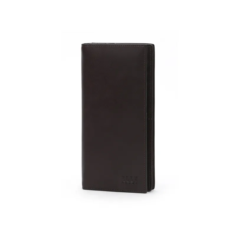 ELLE HOMME Top Grain Cow Leather Wallets Trumpets Men's Coffee-1