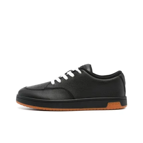 KENZO-Dome Grained Leather Sneakers