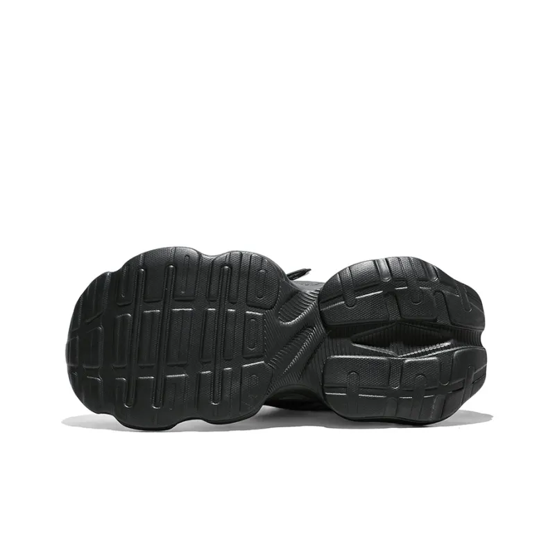 BOIGEMES Chunky Sneakers Unisex Low Top Black/Gray-2