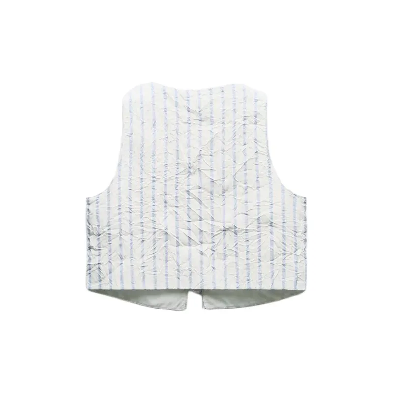 ZARA Tank Tops Women's White/Green Turquoise Stone Color-1