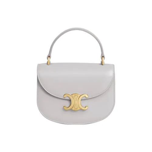 CELINE Triomphe Calfskin Shoulder Bag, Crossbody Bag, Handbag square Women's Cloudy Gray