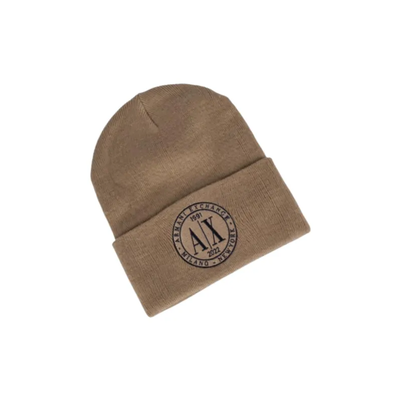 ARMANI EXCHANGEAE Polyester Beanies Men's Brown-1