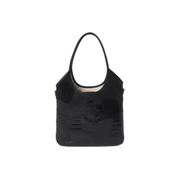 MIU MIU Patchwork Tote Bag Shopping Bag Handbag Women's Black