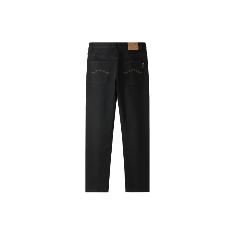 HLA Jeans Men Black Denim Solid Color 3F-1