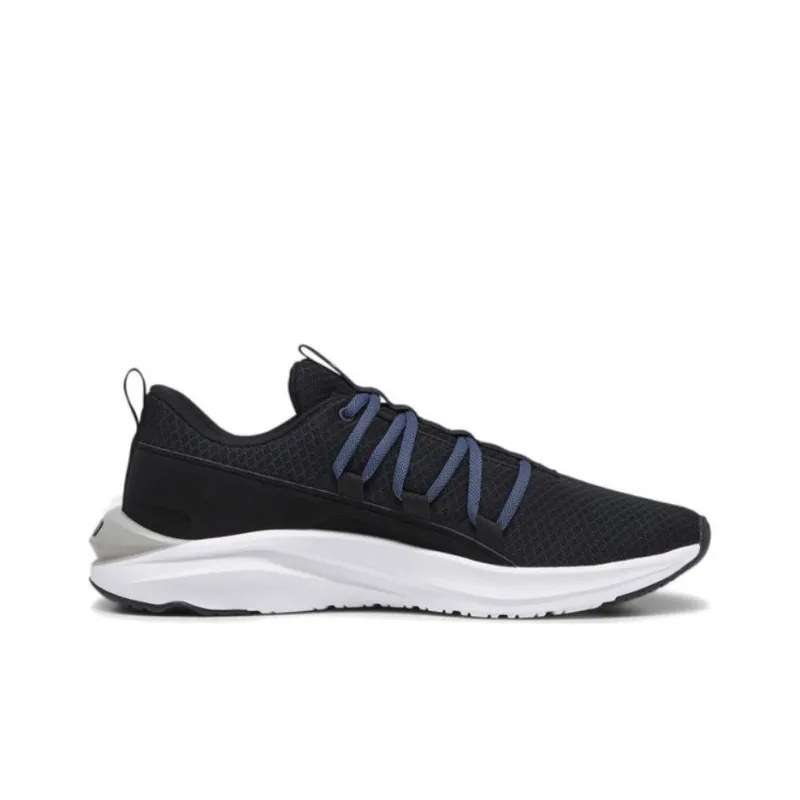 PUMA Softride One4all Cushioning Anti Slip And Wear Resistant Low Top Casual Running Shoes Men's Black Blue-1