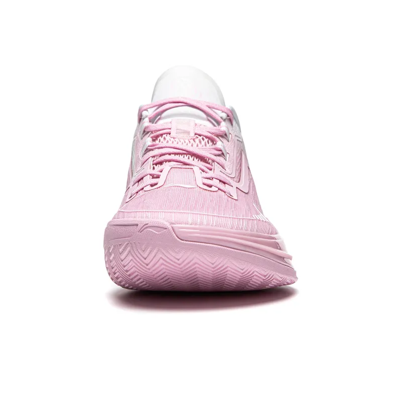 LINING Liren Assassin 1 Basketball Shoes Men Low Top Soft Cherry Blossom Pink/Standard White-4