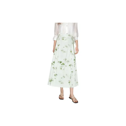 Bethine Casual Long Skirts Women's Light Green