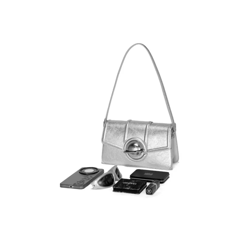 JELLYTOYBOY Artificial Leather Bonded PVC Thousand Stars Bag Girlish Shoulder Bag Women's Silver-4