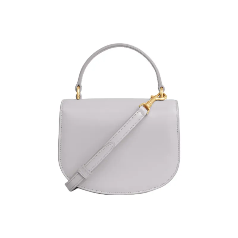 CELINE Triomphe Calfskin Shoulder Bag, Crossbody Bag, Handbag Mini Women's Cloudy Gray-2