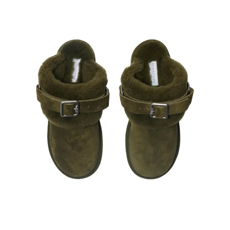 Burberry Wrap toe Slippers Women's Dark Green-3