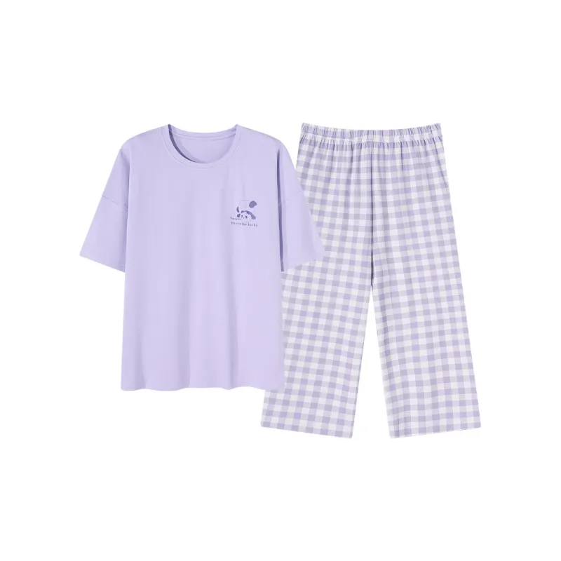 The Story Of The Flower Season Pajama Set Women's Taro Purple-0