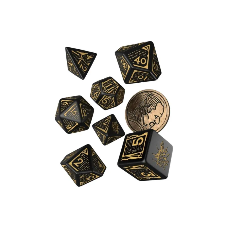 Q WORKSHOP The Witcher Dice Set. Vesemir   The Sword Master Board Games-0
