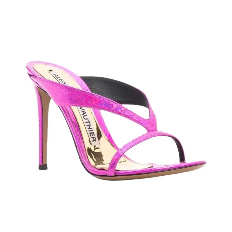 Alexandre Vauthier Strappy Crocodile effect 110mm Sandals Women's-2