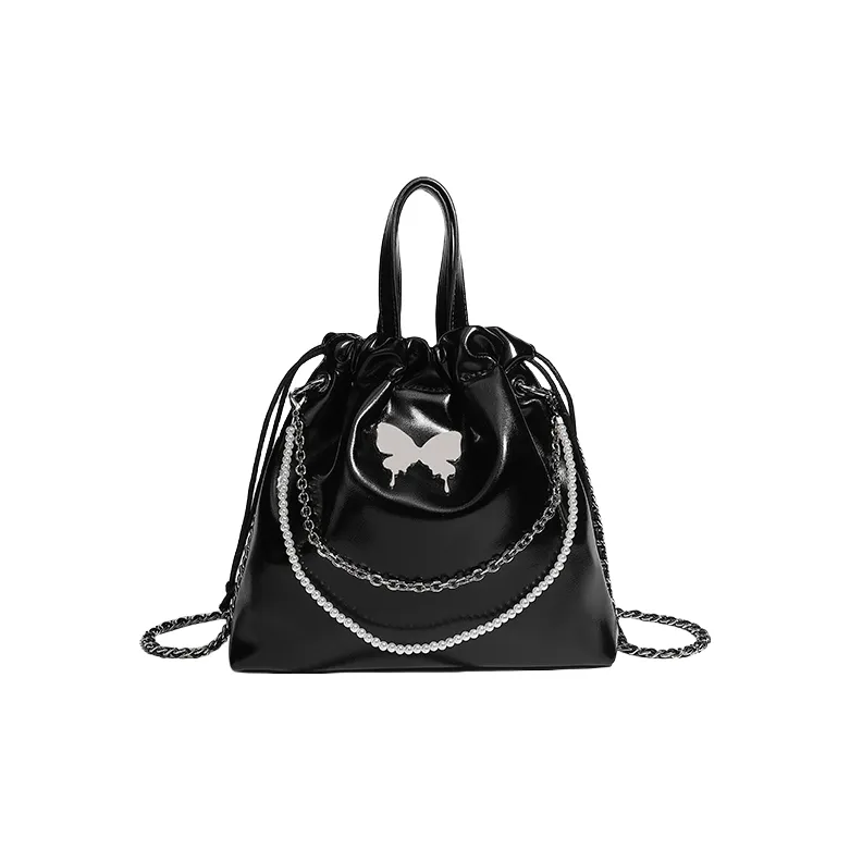 H YXIANG PU One Shoulder Handbags Regular Women's Silver/Black-6