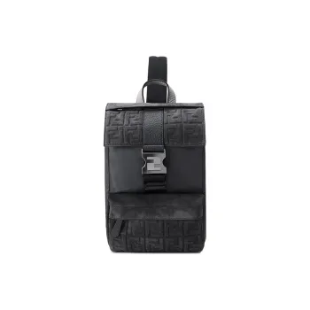 FENDI Polyamide Backpack Trumpets Men's Gray