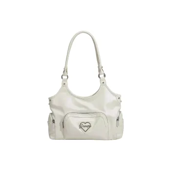 H YXIANG PU One Shoulder Handbags Regular Women's White