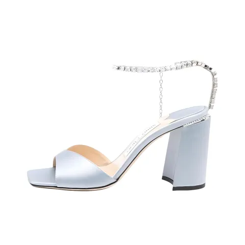 Jimmy Choo Saeda 80mm Crystal-strap Sandals