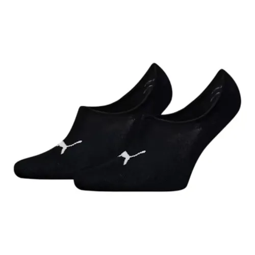 PUMA High Cut Footies 2 pack Unise No Show Socks Unisex 2 Pack Black