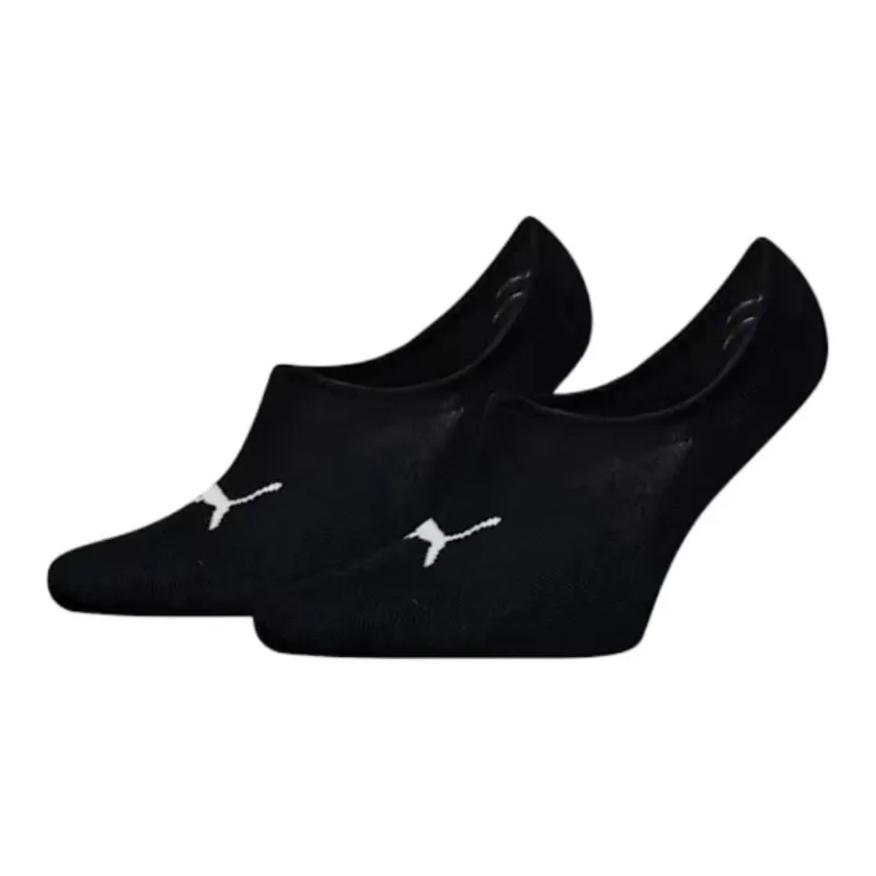 PUMA High Cut Footies 2 pack Unise No Show Socks Unisex 2 Pack Black-0
