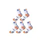 5 Pack White Blue