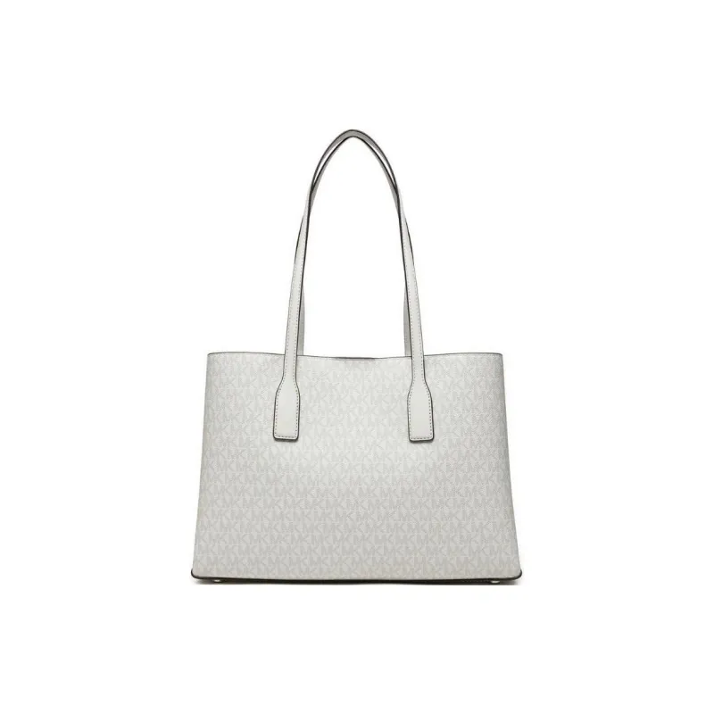 MICHAEL KORS Coated Canvas Tote Bag, Shopping Bag, Shoulder Bag, Handbag Women's White-2