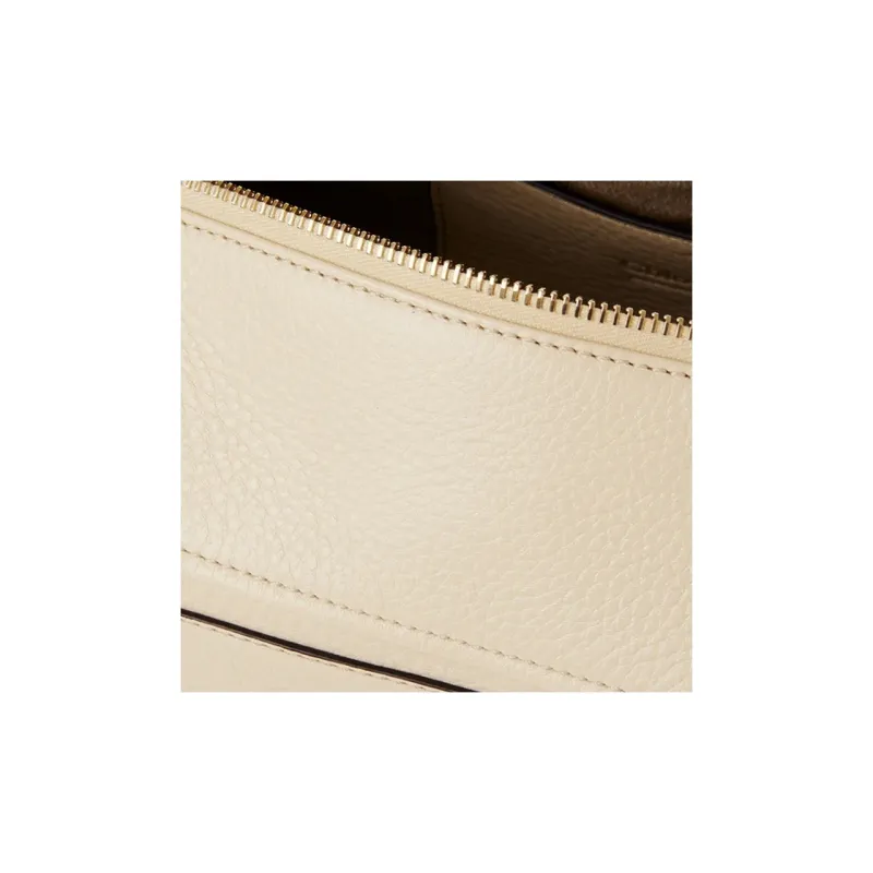 Chloe Shiny Grained Calfskin Handbag Shoulder Bag Women's Beige-4
