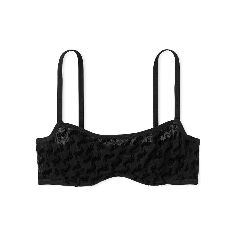 Victoria's Secret PINK WINK UNLINED SCOOP BRA / Black Bra Women's Black-0