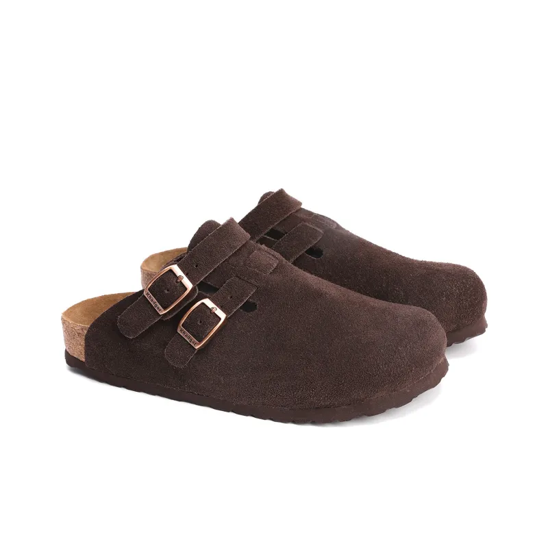 Khadgar Mules Slip on Shoes With Partial Coverage, Reversible, Birkenstock, Cork Soft Sole Closed Toe Slippers Unisex-32