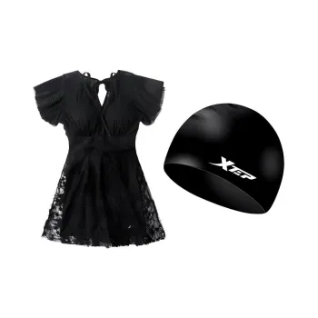 XTEP Swimming Sets Polyester, Elastane, Polyamide Beach, Hot Spring, Swimming Pool, Seaside Women's Black